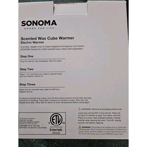 Sonoma Gray Medallion Electric Scented Wax Cube Warmer NEW - Picture 2 of 6